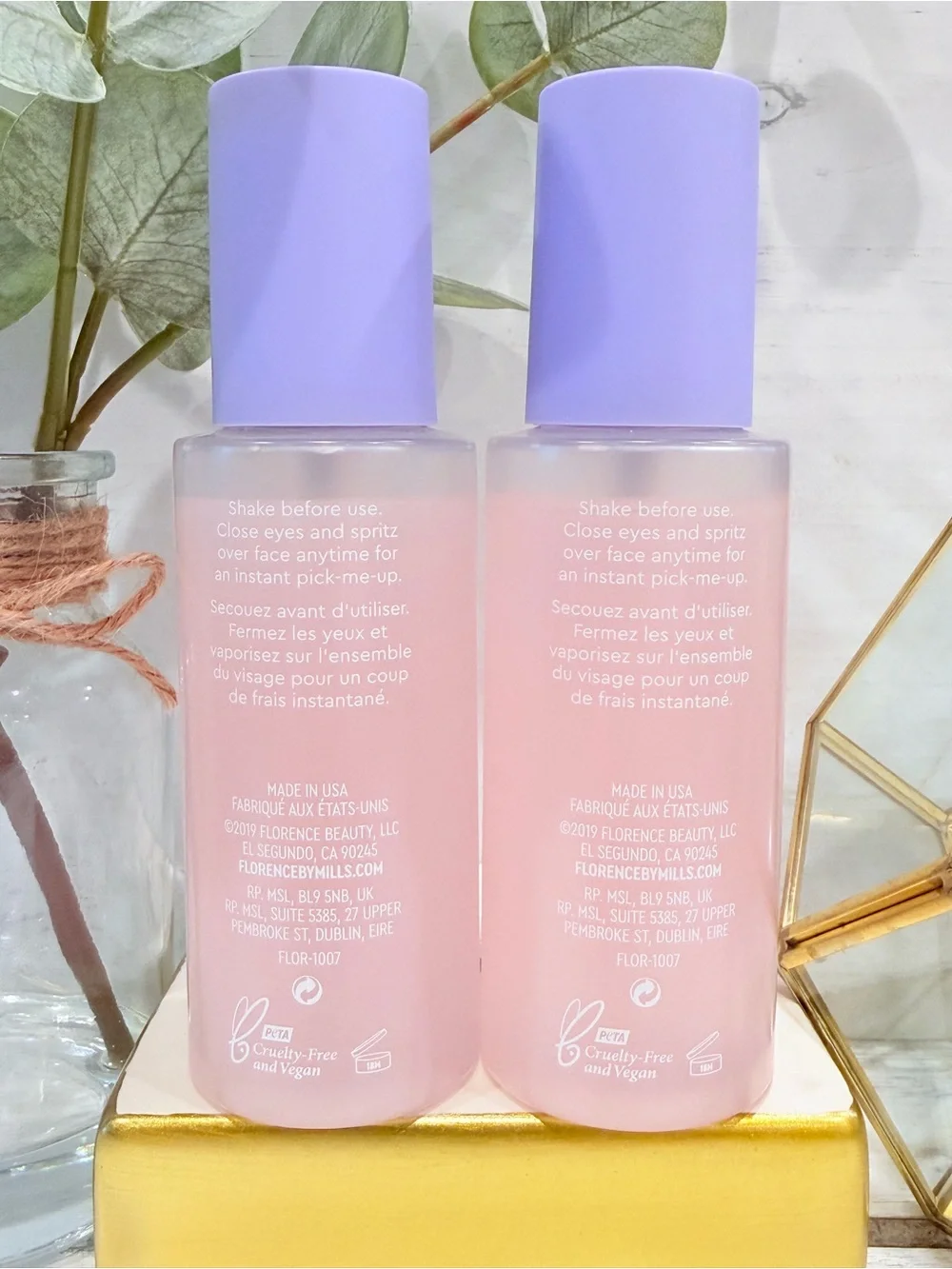 Florence by mills Zero Chill Vegan Face Mist Rose Infused Face Spray Bundle NEW